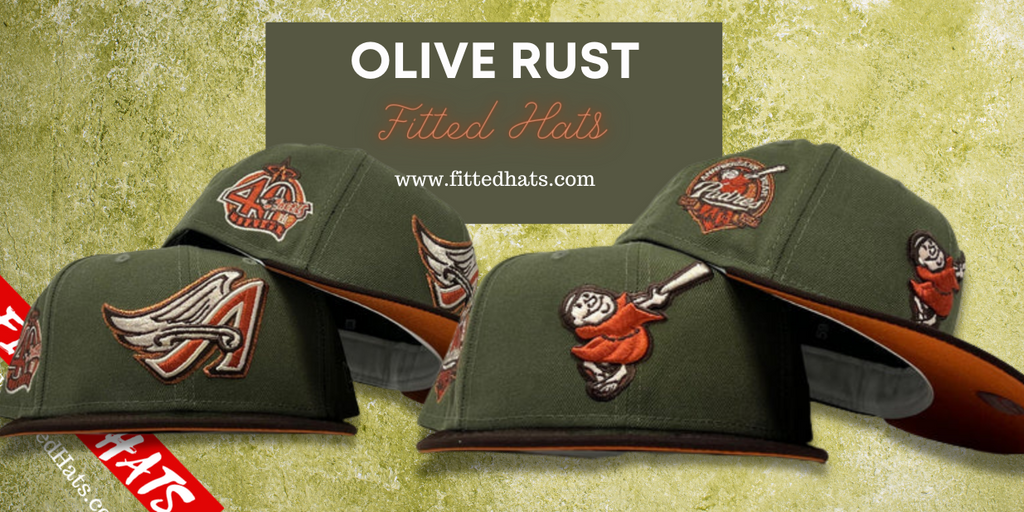 Olive Rust Fitted Hats