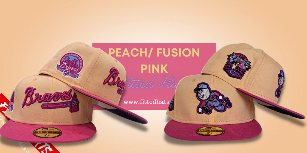 Peach & Fusion Pink Fitted Hats