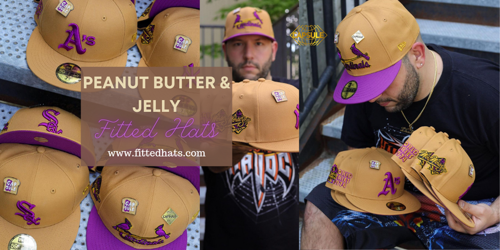 Peanut Butter & Jelly Fitted Hats