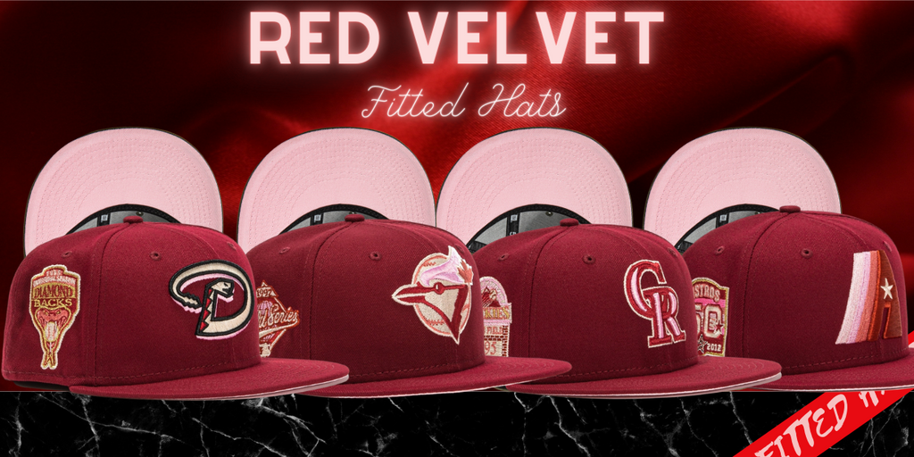 Red Velvet Fitted Hats