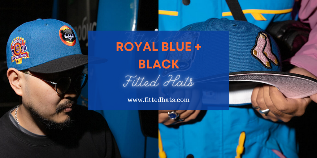 Royal Blue + Black Fitted Hats