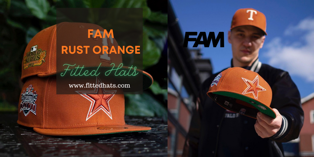 Rust Orange Fitted Hat