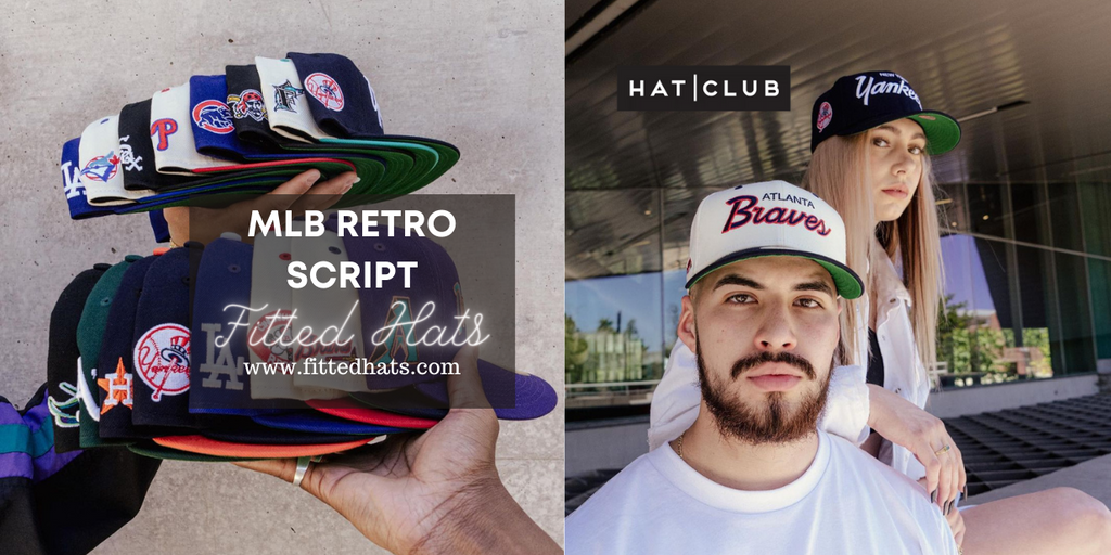 MLB Retro Script Fitted Hats
