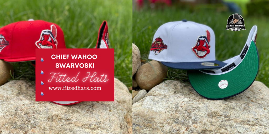 Cleveland Indians Chief Wahoo Swarovski Fitted Hats