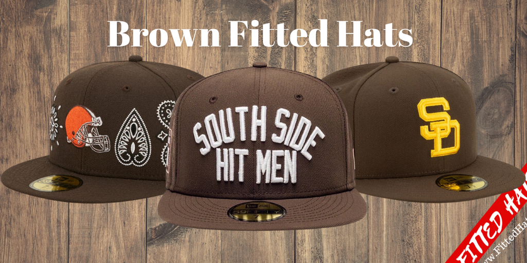 Brown Fitted Hats