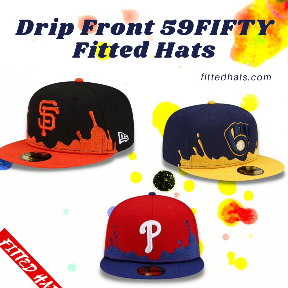 New Era Drip Front Fitted Hats