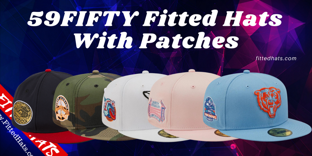 New Era Fitted Hats With Patches  Baseball Caps With Side Patches