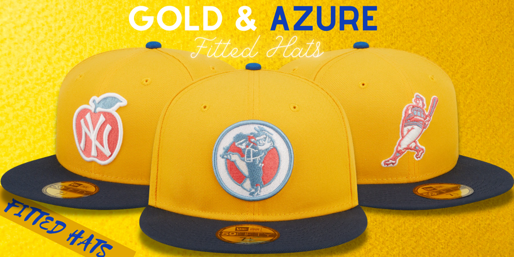 Gold & Azure Fitted Hats