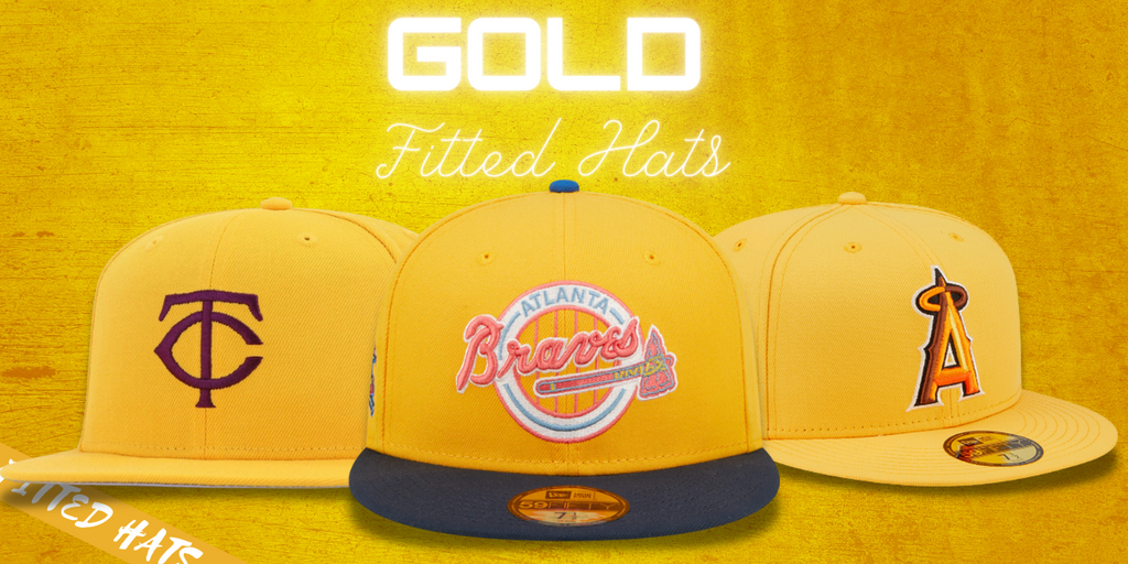 Gold Fitted Hats