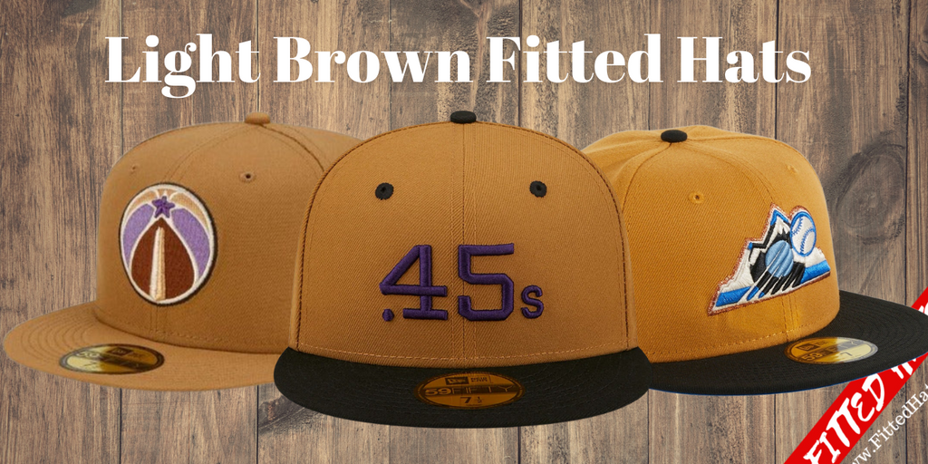 Light Brown Fitted Hats