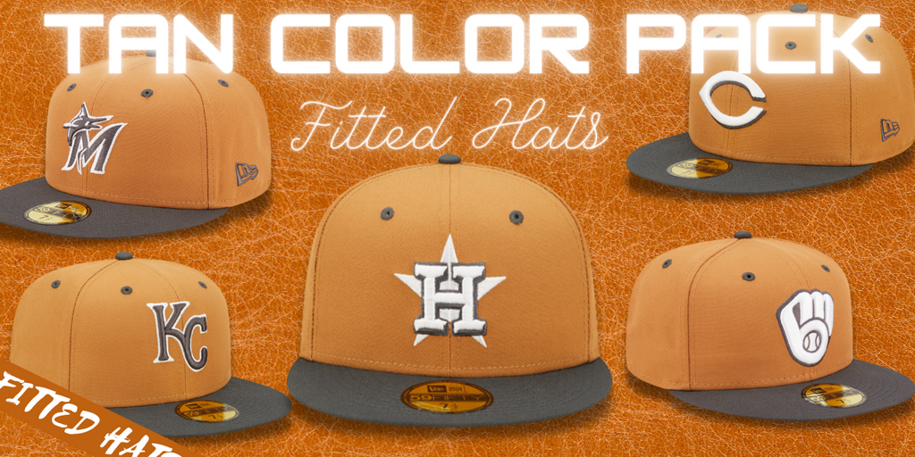 Tan Color Pack Fitted Hats