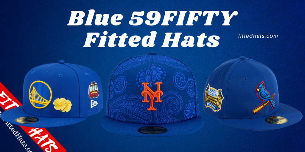 Blue Fitted Hats