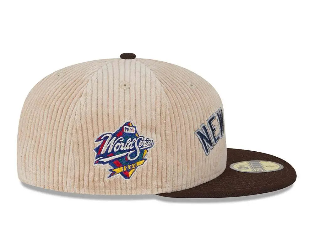New Era New York Yankees 1999 World Series Fall Cord Khaki 59FIFTY Fitted Hat