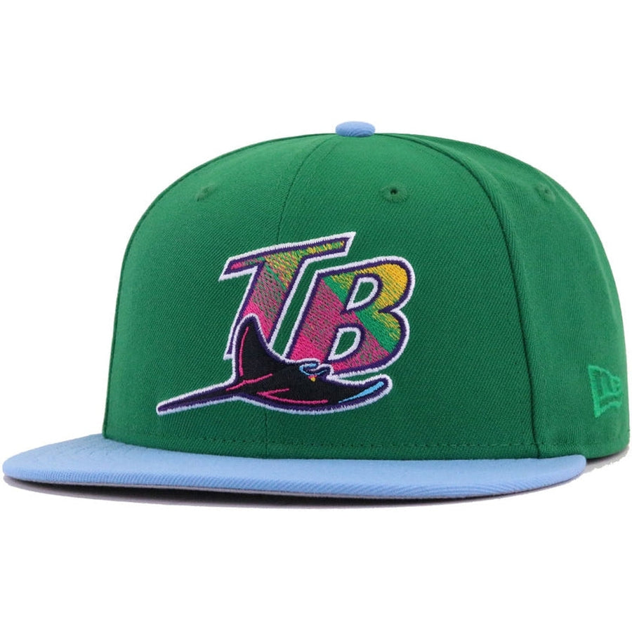 New Era Tampa Bay Rays 25th Anniversary Kelly Green/Sky Blue 59FIFTY Fitted Hat