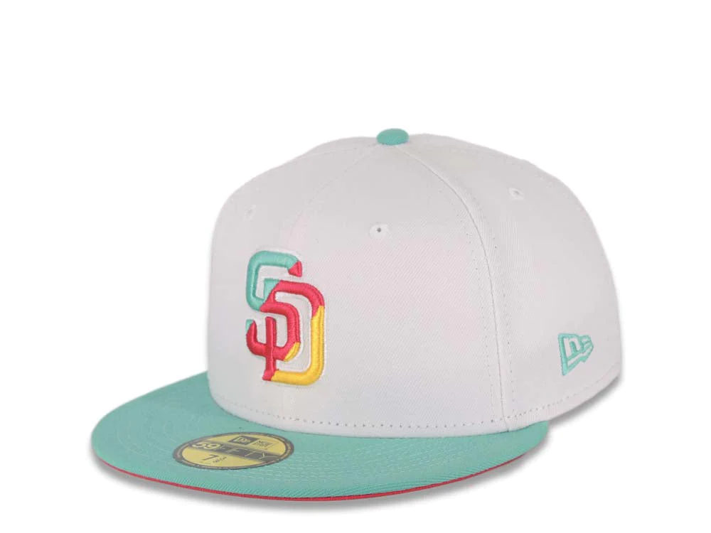 New Era San Diego Padres White/Mint 40th Anniversary 59FIFTY Fitted Hat