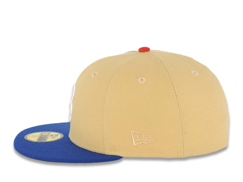 New Era Brooklyn Dodgers Jackie Robinson 50th Anniversary Vegas Gold/Blue 59FIFTY Fitted Hat