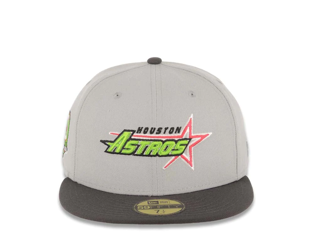 New Era Houston Astros 60th Anniversary Gray/Lime Green 59FIFTY Fitted Hat