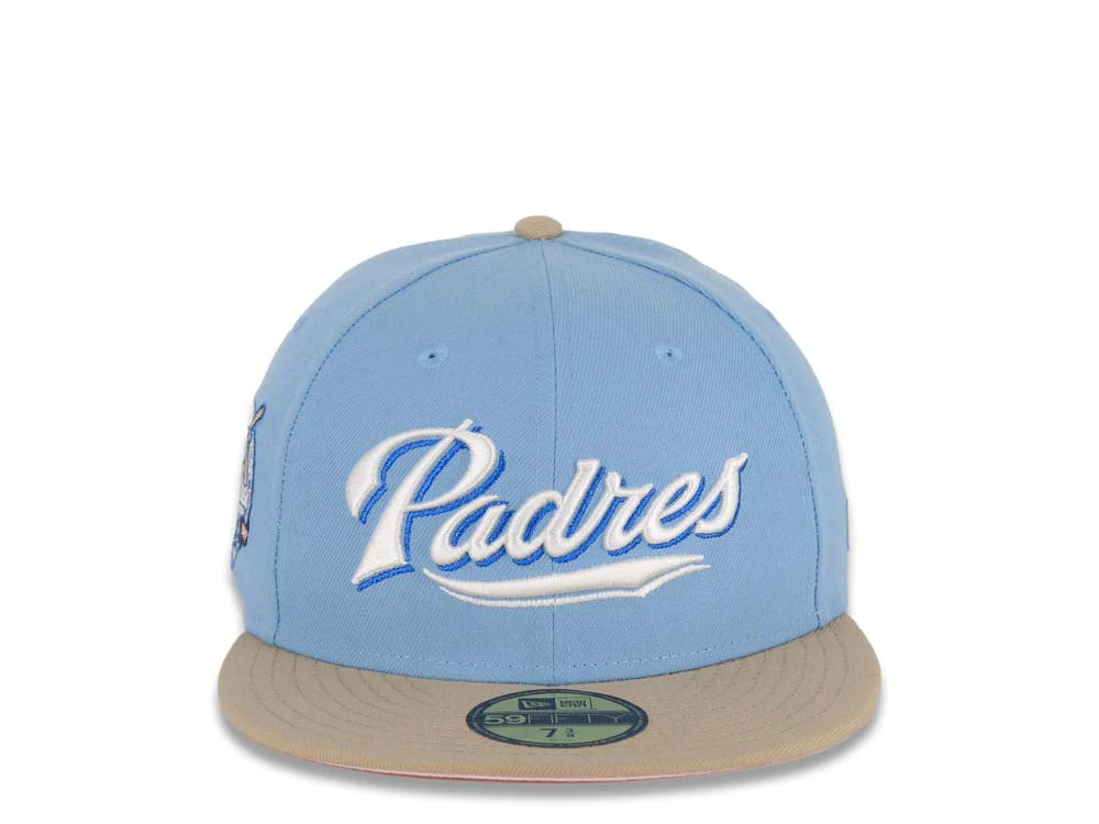 New Era San Diego Padres 40th Anniversary Sky Blue/Khaki 59FIFTY Fitted Hat (Kids)