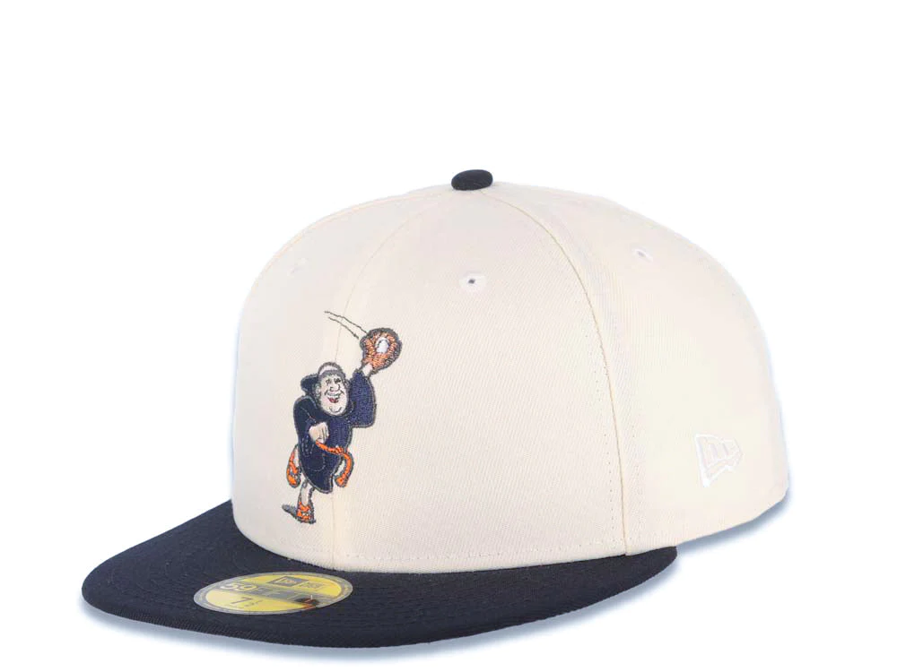 New Era San Diego Padres Cream/Navy Catching Friar 59FIFTY Fitted Hat