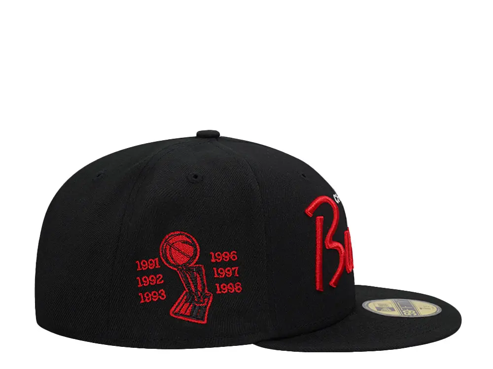 New Era Chicago Bulls Black/Red Champions 59FIFTY Fitted Hat