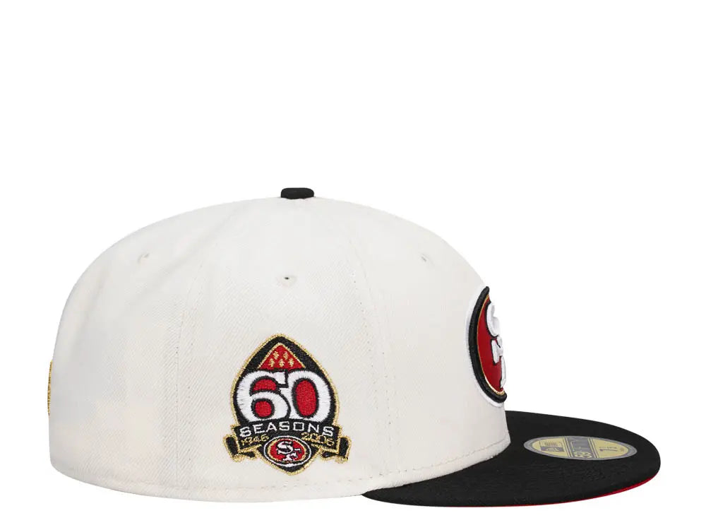 New Era San Francisco 49ers 60 Seasons White/Black 59FIFTY Fitted Hat