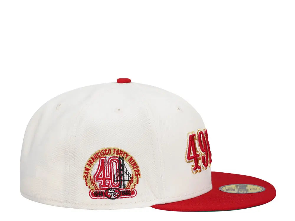 New Era San Francisco 49ers 40 Seasons White/Red 59FIFTY Fitted Hat