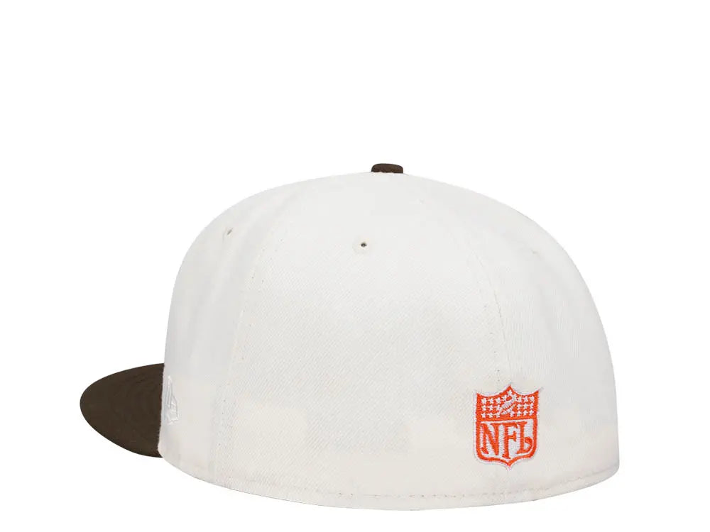 New Era Cleveland Browns 4x NFL Champions White 59FIFTY Fitted Hat