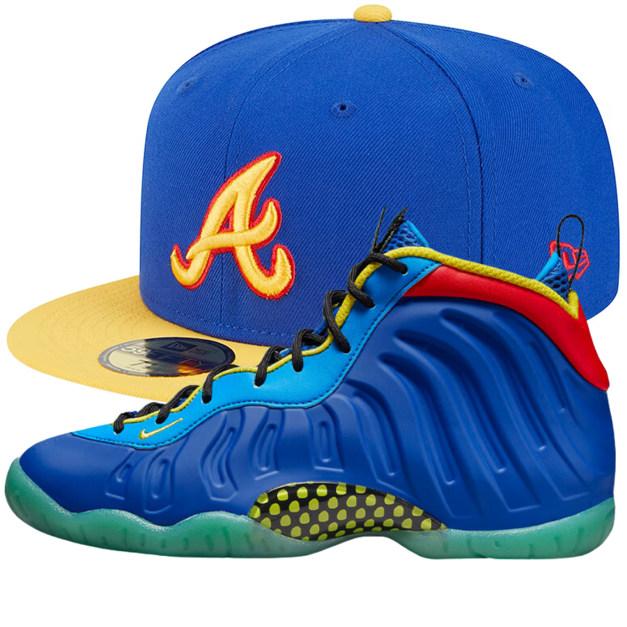 Empire Blue & Yellow Fitted Hats w/ Nike Little Posite One Multi-Color Game Royal (GS)