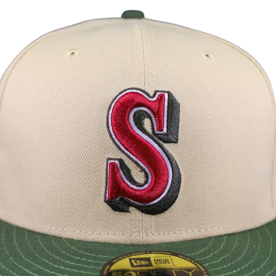 New Era Seattle Mariners 30th Anniversary Vegas Gold/Rifle Green 59FIFTY Fitted Cap