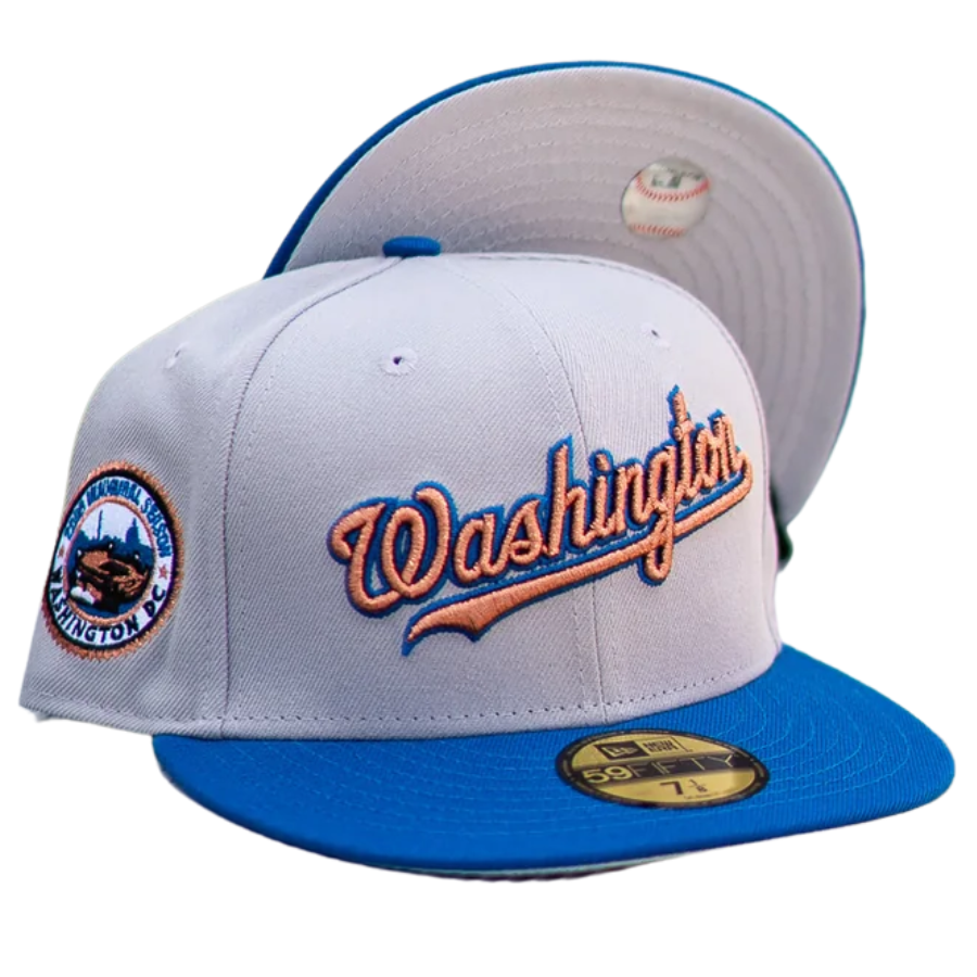 New Era Washington Nationals 2008 Inaugural Grey/True Blue 59FIFTY Fitted Hat