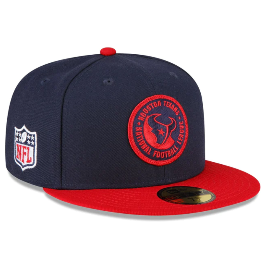Texans Rivals Hats New Era Houston Texans 2023 Sideline Team Patch 59FIFTY Fitted Hat