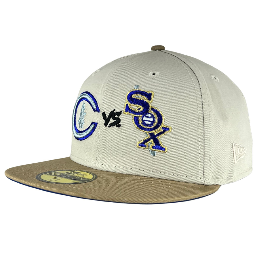 New Era Chicago White Sox vs. Chicago Cubs Stone/Tan 59FIFTY Fitted Hat