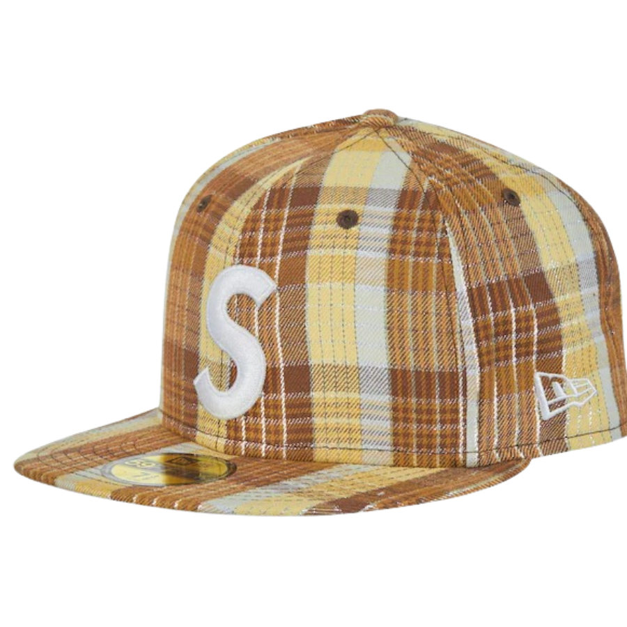 New Era x Supreme Brown Plaid 59FIFTY Fitted Hat