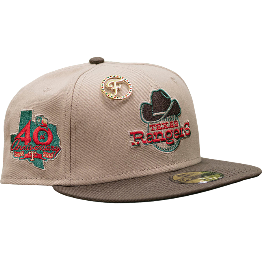 New Era x FAM Texas Rangers 40th Anniversary Camel/Walnut/Emerald Green 59FIFTY Fitted Hat