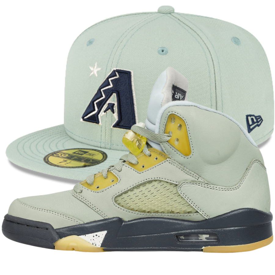 MLB 2023 All-Star Game Fitted Hats w/ Nike Air Jordan 5 Jade Horizon