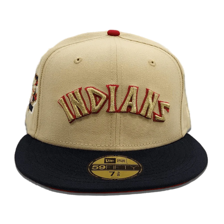 New Era Cleveland Indians 100 Seasons Vegas Gold/Navy 59FIFTY Fitted