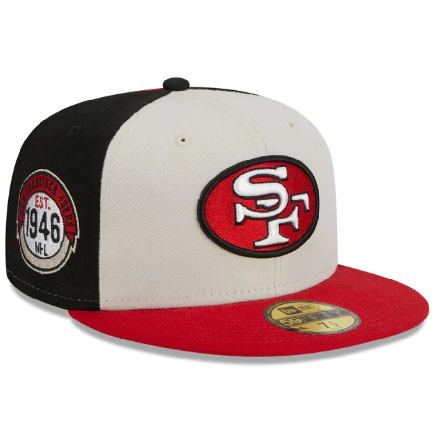 San Francisco 49ers LP TRUCKER SIDELINE SNAPBACK Black-Black Hat