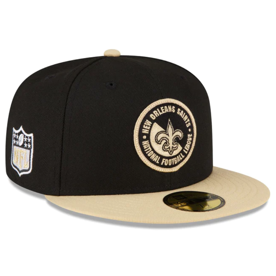 New Era New Orleans Saints 2023 Sideline Team Patch 59FIFTY Fitted Hat