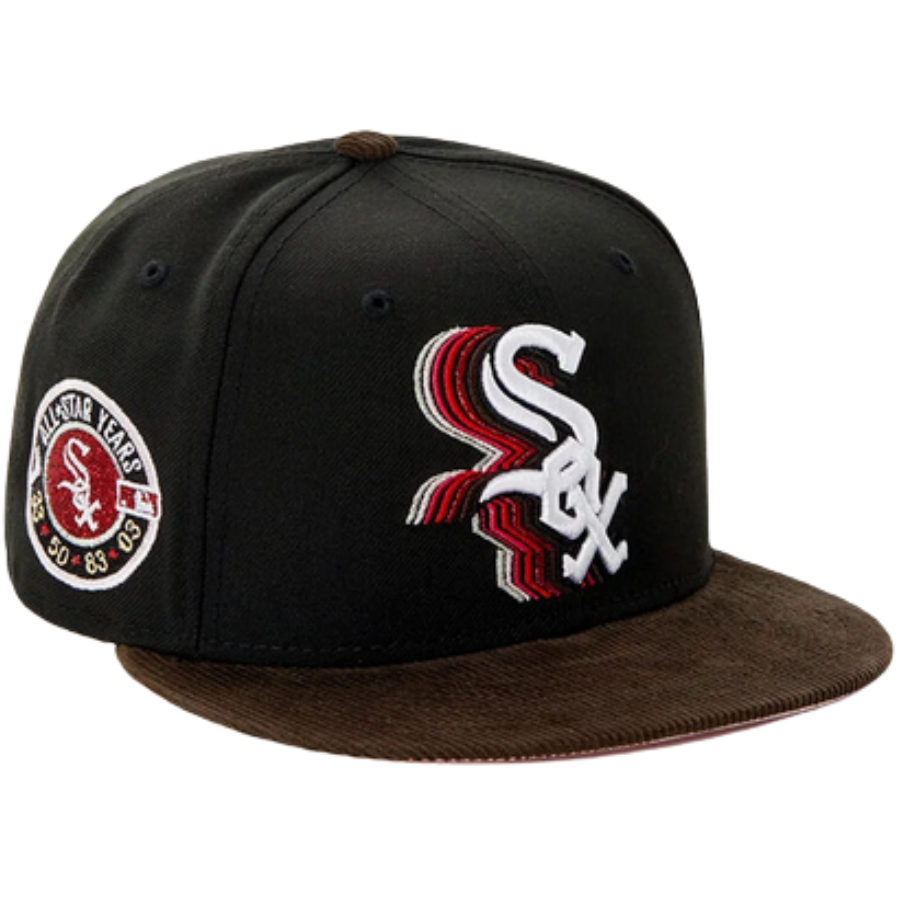 New Era x PacSun Chicago White Sox All-Star Years Black/Brown Corduroy Visor 59FIFTY Fitted Hat