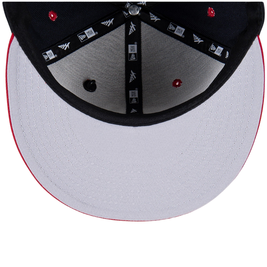 New Era x Paper Planes Washington Nationals Navy/Red ColorBlock 59FIFTY Fitted Hat