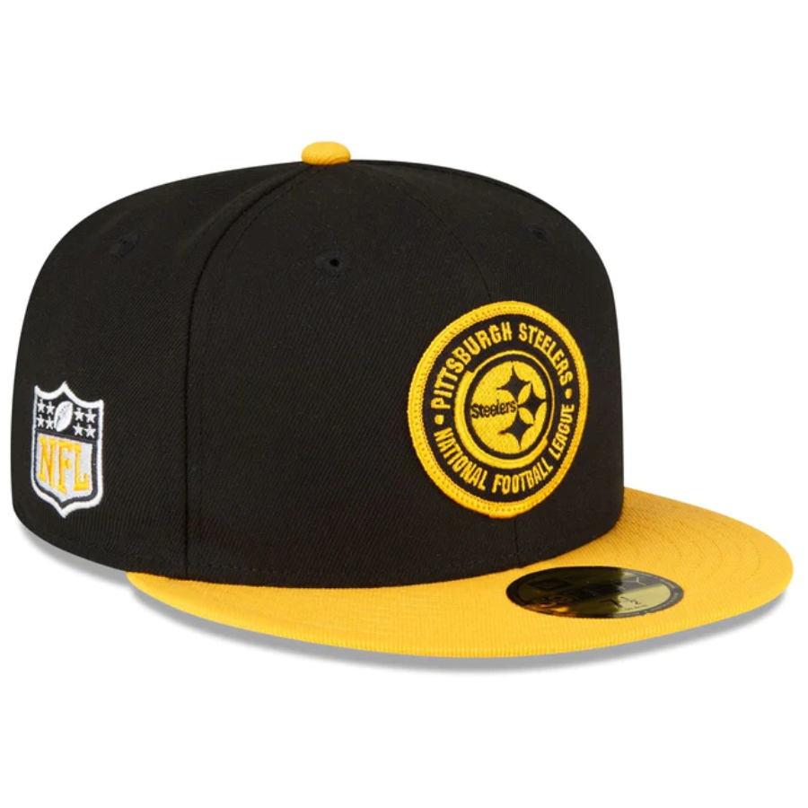 New Era Pittsburgh Steelers 2023 Sideline Team Patch 59FIFTY Fitted Hat