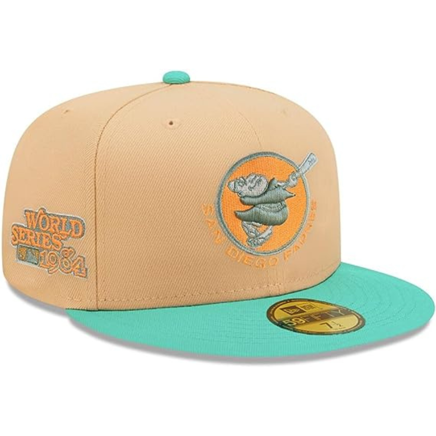 New Era San Diego Padres 1984 World Series Peach/Teal 59FIFTY Fitted Hat