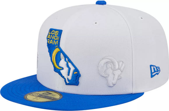 New Era Los Angeles Rams White State 2023 59FIFTY Fitted Hat