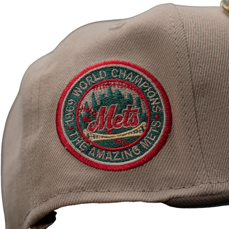New Era x FAM New York Mets 1969 World Champions Camel/Walnut/Emerald Green 59FIFTY Fitted Hat