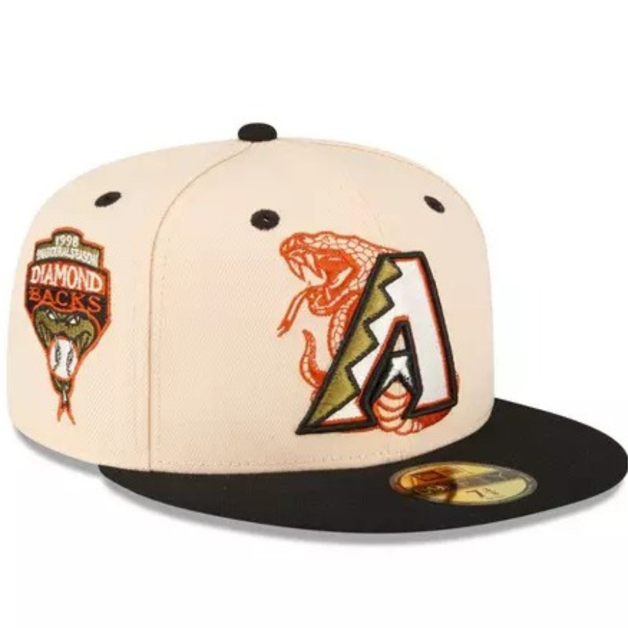 New Era Arizona Diamondbacks Cooperstown Inaugural Season Mango 59FIFTY Fitted Hat