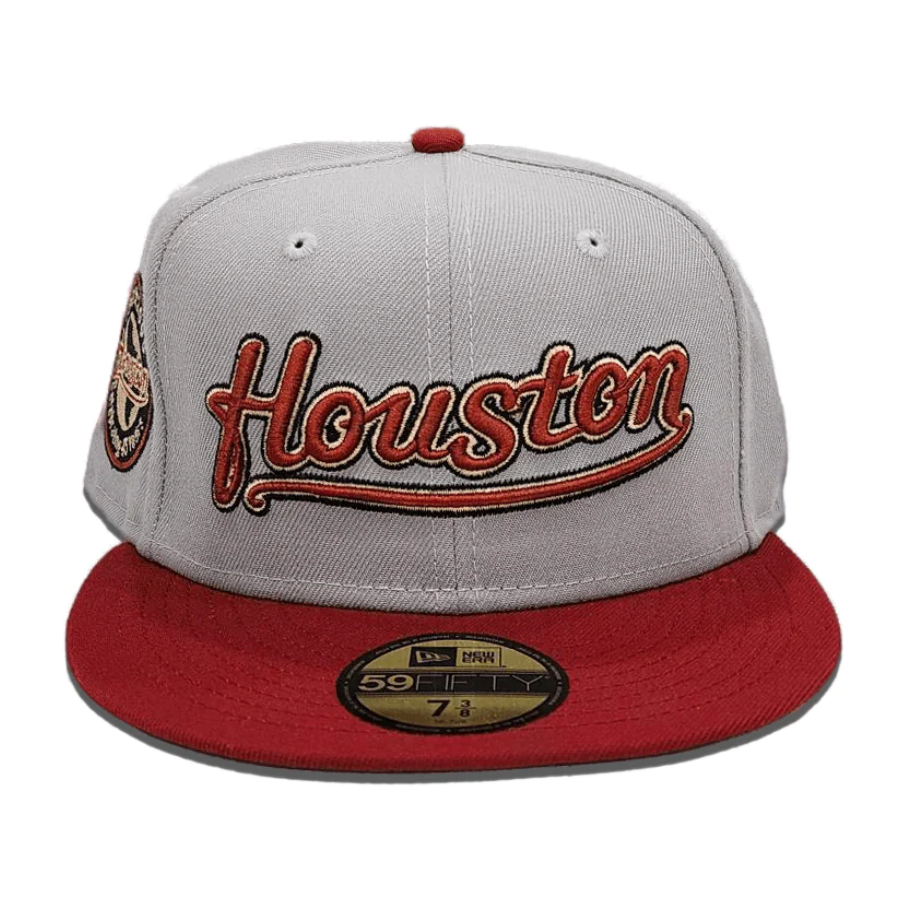 New Era Houston Astros 45 Years Gray/Burgundy 59FIFTY Fitted Hat
