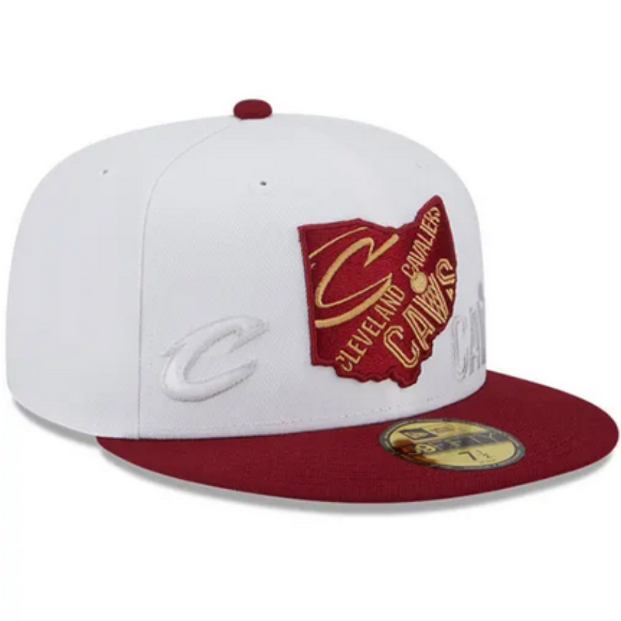 New Era Cleveland Cavaliers White State 2023 59FIFTY Fitted Hat