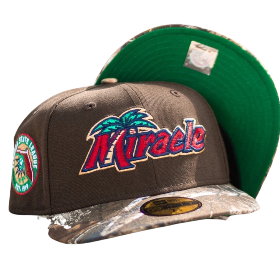 New Era Fort Myers Miracle Florida State Walnut/Realtree Camo 59FIFTY Fitted Hat