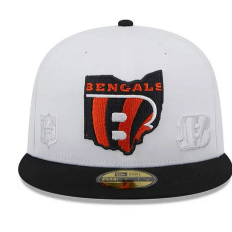 New Era Cincinnati Bengals White State 2023 59FIFTY Fitted Hat