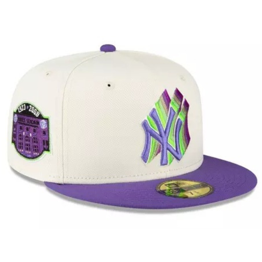 New Era New York Yankees 1923-2008 Yankee Stadium Chrome/Purple 59FIFTY Fitted Hat